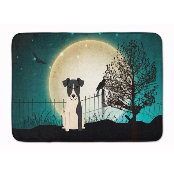 Halloween Scary Smooth Fox Terrier Machine Washable Memory Foam Mat, Carolines Treasures, Mfr#: BB2288RUG